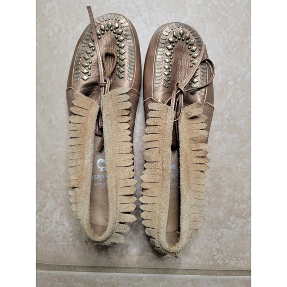 Studded Fringe Loafers - Brown - Picture 5 of 7